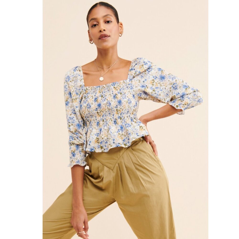 En Saison Floral Chiffon Top - Picture 2 of 5